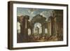 La prédication d'un apôtre dans des ruines d'architecture-Giovanni Paolo Pannini-Framed Giclee Print