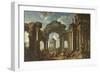 La prédication d'un apôtre dans des ruines d'architecture-Giovanni Paolo Pannini-Framed Giclee Print