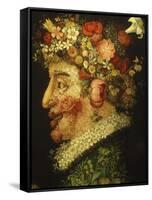 La Primavera (Spring), 1573 (Detail)-Giuseppe Arcimboldo-Framed Stretched Canvas