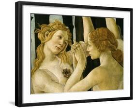 La Primavera (Spring) Detail of Two of the Three Graces c.1475-Sandro Botticelli-Framed Giclee Print