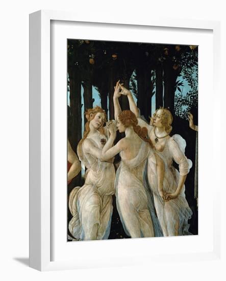 La Primavera, the Three Graces-Sandro Botticelli-Framed Premium Giclee Print