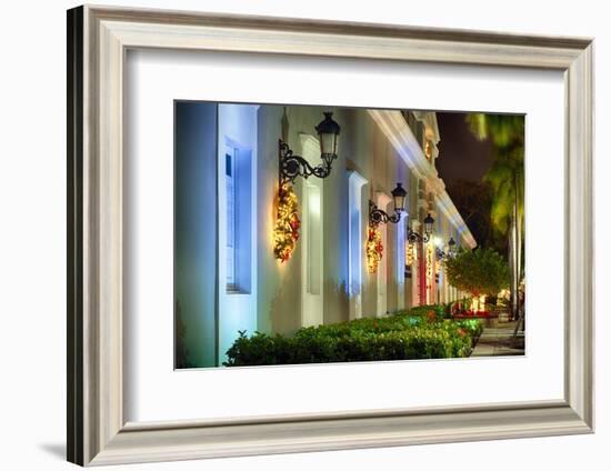 La Princesa at Night, San Juan, Puerto Rico-George Oze-Framed Photographic Print