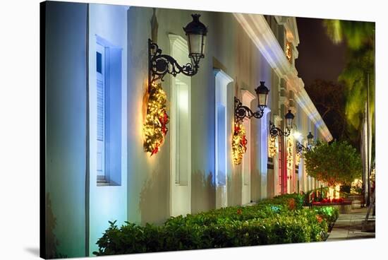 La Princesa at Night, San Juan, Puerto Rico-George Oze-Stretched Canvas