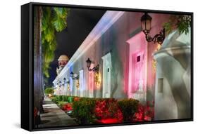 La Princesa Night Scene, San Juan, Puerto Rico-George Oze-Framed Stretched Canvas