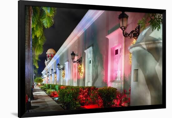 La Princesa Night Scene, San Juan, Puerto Rico-George Oze-Framed Photographic Print