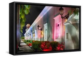 La Princesa Night Scene, San Juan, Puerto Rico-George Oze-Framed Stretched Canvas