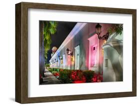 La Princesa Night Scene, San Juan, Puerto Rico-George Oze-Framed Premium Photographic Print