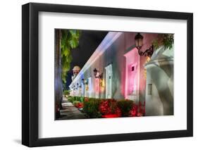 La Princesa Night Scene, San Juan, Puerto Rico-George Oze-Framed Premium Photographic Print