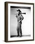 La Prisonniere du Desert THE SEARCHERS by JohnFord with John Wayne, 1956 (b/w photo)-null-Framed Photo