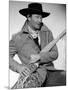 La Prisonniere du Desert THE SEARCHERS by JohnFord with John Wayne, 1956 (b/w photo)-null-Mounted Photo