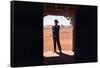 La Prisonniere du Desert THE SEARCHERS by JohnFord with John Wayne, 1956 (photo)-null-Framed Stretched Canvas