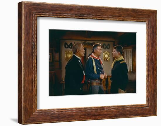 La Prisonniere du Desert THE SEARCHERS by JohnFord with Samuel Johnson Clayton, John Wayne and Patr-null-Framed Photo