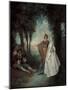 La Promenade, 17Th-18Th Century (Oil on Canvas)-Jean Antoine Watteau-Mounted Giclee Print