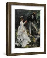 La Promenade, 1870-Pierre-Auguste Renoir-Framed Giclee Print