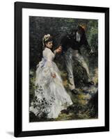 La Promenade, 1870-Pierre-Auguste Renoir-Framed Premium Giclee Print