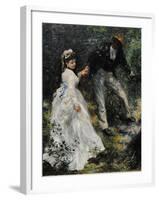 La Promenade, 1870-Pierre-Auguste Renoir-Framed Giclee Print