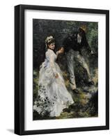 La Promenade, 1870-Pierre-Auguste Renoir-Framed Giclee Print