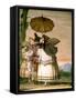 La Promenade à la campagne-Giandomenico Tiepolo-Framed Stretched Canvas