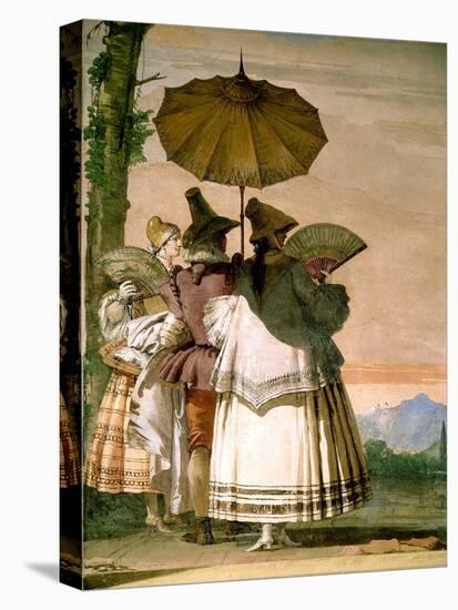 La Promenade à la campagne-Giandomenico Tiepolo-Stretched Canvas