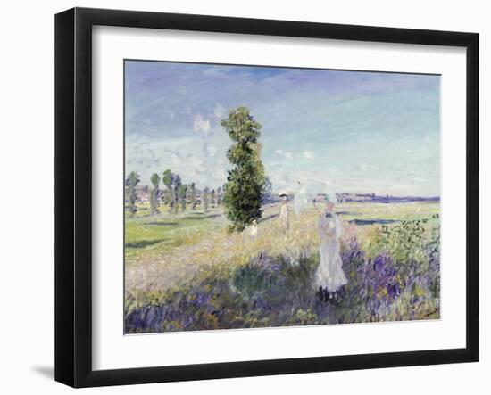 La Promenade (Argenteuil), 1875-Claude Monet-Framed Giclee Print