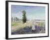 La Promenade (Argenteuil), 1875-Claude Monet-Framed Giclee Print