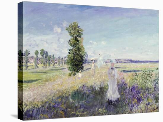 La Promenade (Argenteuil), 1875-Claude Monet-Stretched Canvas