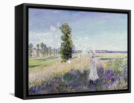 La Promenade (Argenteuil), 1875-Claude Monet-Framed Stretched Canvas