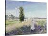 La Promenade (Argenteuil), 1875-Claude Monet-Stretched Canvas