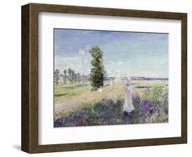 La Promenade (Argenteuil), 1875-Claude Monet-Framed Giclee Print