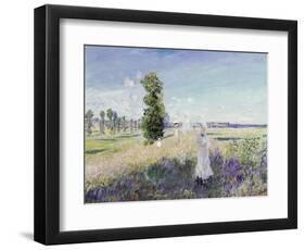 La Promenade (Argenteuil), 1875-Claude Monet-Framed Giclee Print