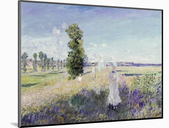 La Promenade (Argenteuil), 1875-Claude Monet-Mounted Giclee Print