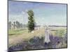 La Promenade (Argenteuil), 1875-Claude Monet-Mounted Premium Giclee Print