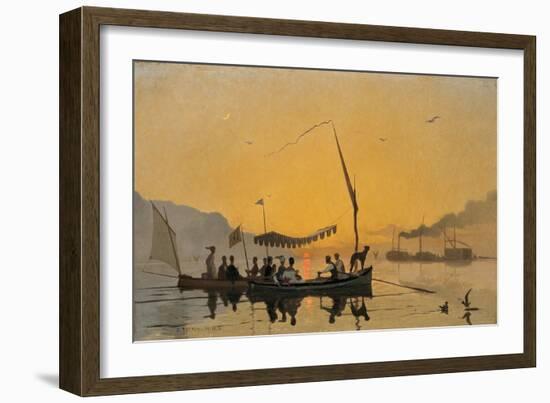 La Promenade Au Coucher Du Soleil-Francois Bocion-Framed Giclee Print