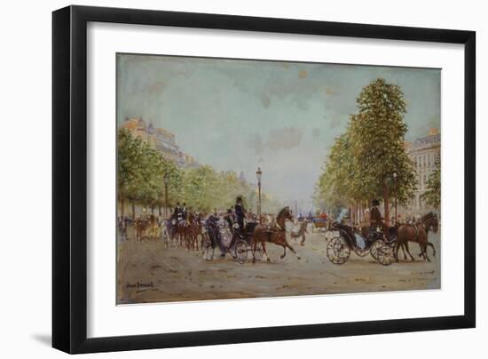 La promenade aux Champs-Elysées-Jean Béraud-Framed Giclee Print