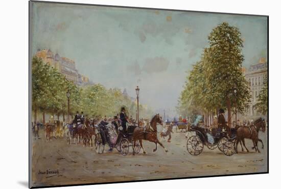 La promenade aux Champs-Elysées-Jean Béraud-Mounted Giclee Print