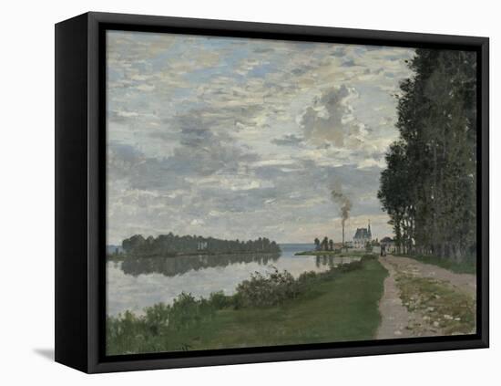 La Promenade D'Argenteuil-Claude Monet-Framed Stretched Canvas