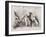 "La Promenade de Mademoiselle Follette", Four Dogs Take a Fifth for a Ride in a Pram- Like Vehicle-null-Framed Photographic Print