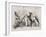 "La Promenade de Mademoiselle Follette", Four Dogs Take a Fifth for a Ride in a Pram- Like Vehicle-null-Framed Photographic Print