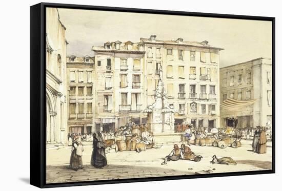 La Puerta Del Sol-John Frederick Lewis-Framed Stretched Canvas