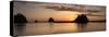La Push, Washington. Quillayute River and Little James Island, Sunset-Michael Qualls-Stretched Canvas