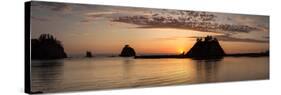 La Push, Washington. Quillayute River and Little James Island, Sunset-Michael Qualls-Stretched Canvas