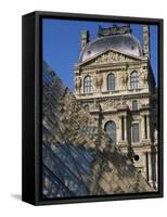 La Pyramide and Musee Du Louvre, Paris, France-Neale Clarke-Framed Stretched Canvas