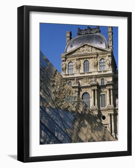 La Pyramide and Musee Du Louvre, Paris, France-Neale Clarke-Framed Photographic Print