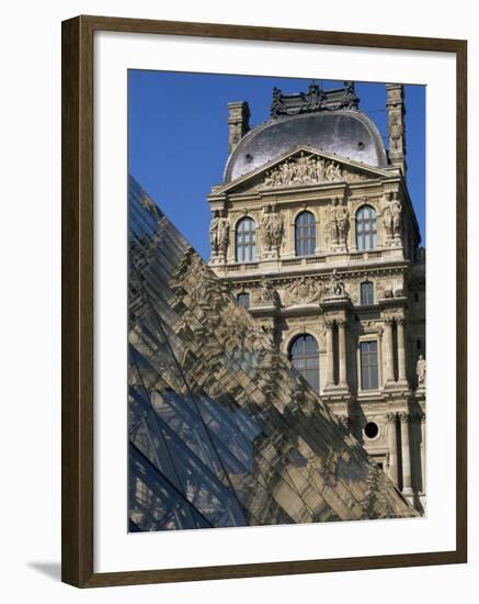 La Pyramide and Musee Du Louvre, Paris, France-Neale Clarke-Framed Photographic Print