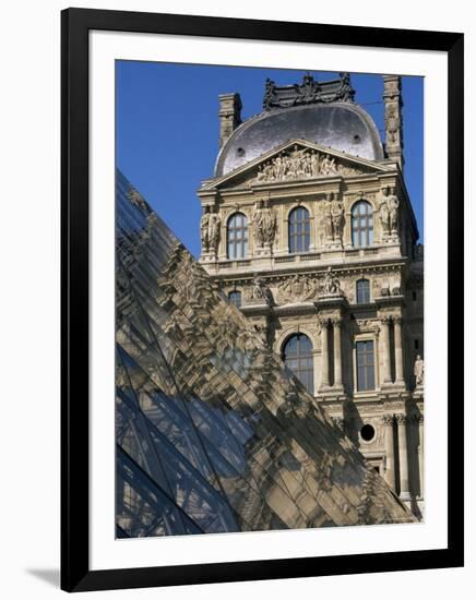 La Pyramide and Musee Du Louvre, Paris, France-Neale Clarke-Framed Photographic Print