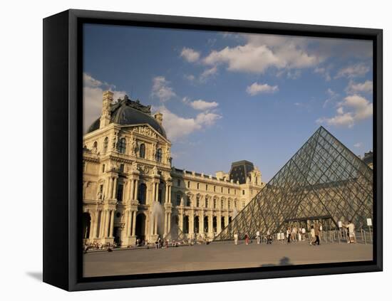 La Pyramide and the Musee Du Louvre, Paris, France-Lee Frost-Framed Stretched Canvas