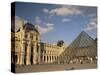 La Pyramide and the Musee Du Louvre, Paris, France-Lee Frost-Stretched Canvas