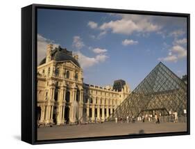 La Pyramide and the Musee Du Louvre, Paris, France-Lee Frost-Framed Stretched Canvas