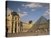 La Pyramide and the Musee Du Louvre, Paris, France-Lee Frost-Stretched Canvas