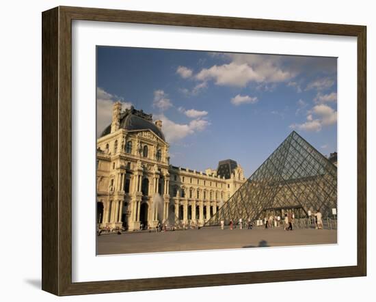 La Pyramide and the Musee Du Louvre, Paris, France-Lee Frost-Framed Photographic Print